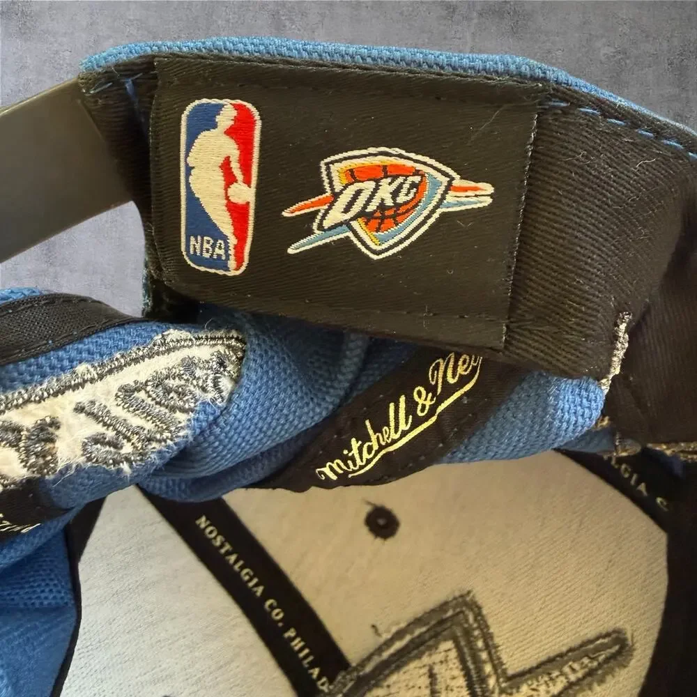Mitchell Ness OKC Thunder Russell Westbrook Snapback Hat Blue Signature Cap NBA